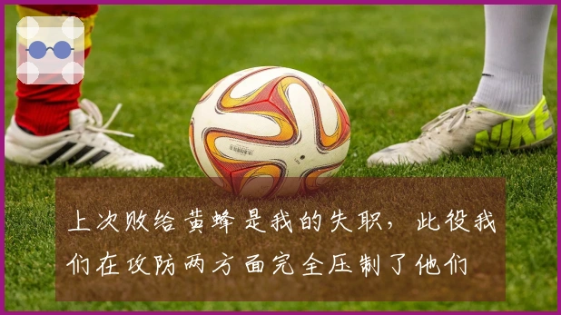 上次败给黄蜂是我的失职，此役我们在攻防两方面完全压制了他们